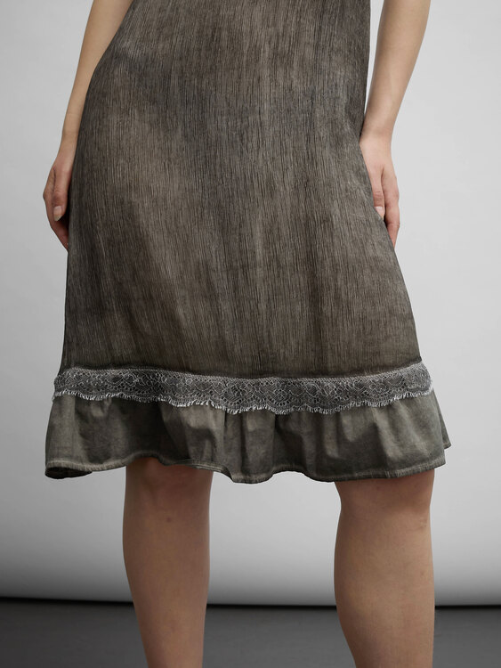 Washed Effect Midi Dress 