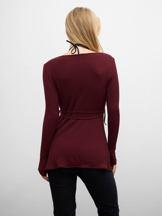 Plein Sud Maroon Cardigan 