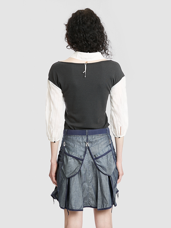 Cop Copine Detachable Collar Top 