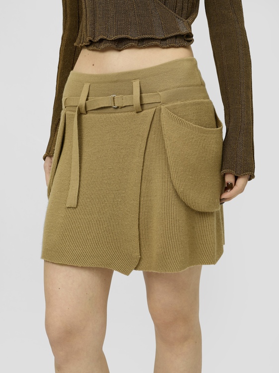 Stefanel Knitted Wool Skirt 