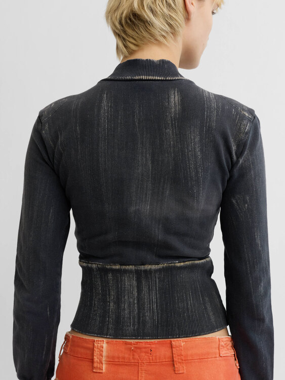 Diesel Bleached Zip-Up Cardigan 