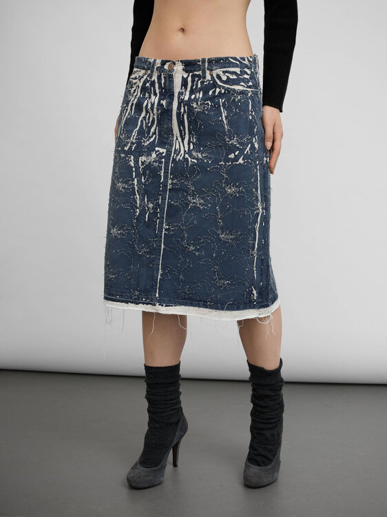 Cultura Denim Midi Skirt 