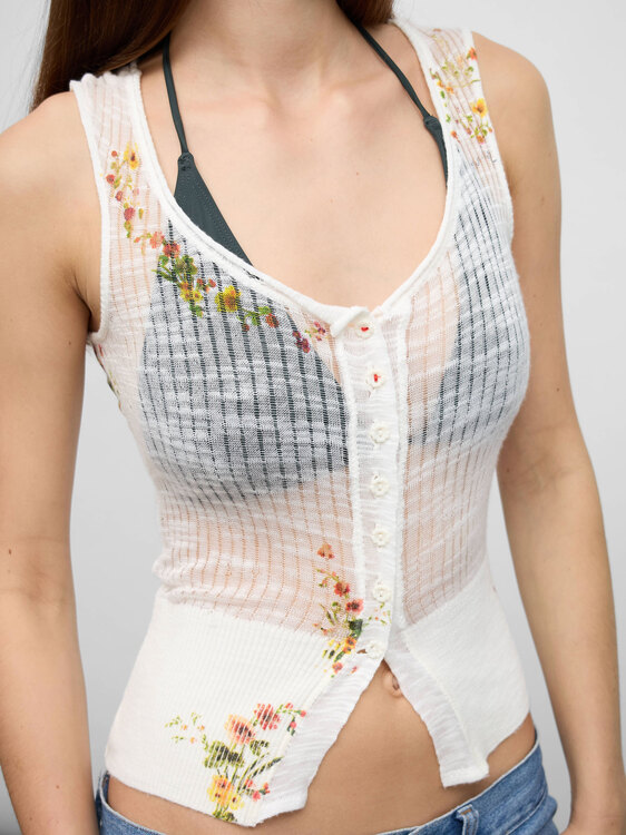 Miss Sixty Open-Knit Vest 