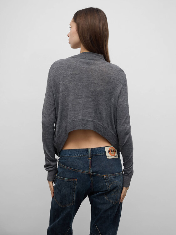 Fine Knit Button-Up Cardigan 