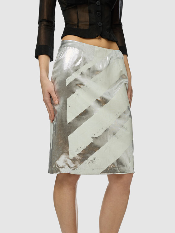 E-Play Silver Midi Skirt 