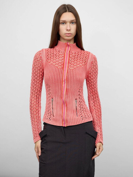 Coral Pink Knitted Jumper 
