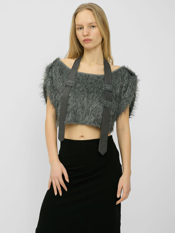 Cop Copine Fuzzy Crop Top 