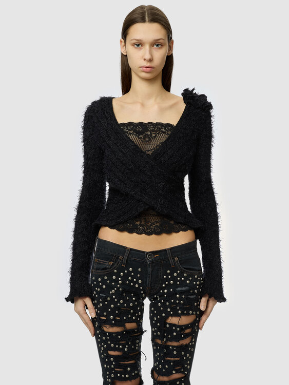 Black Fuzzy Jumper 