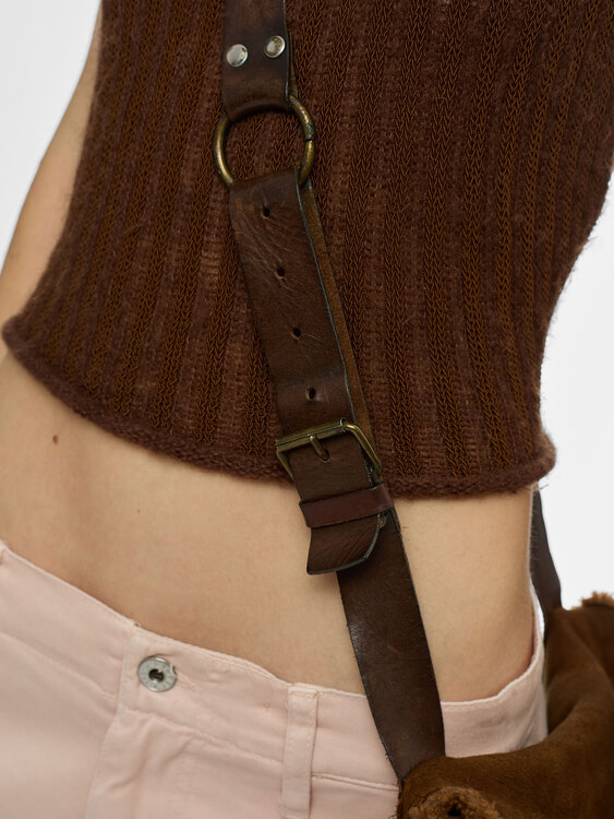 Shearling Satchel Bag 