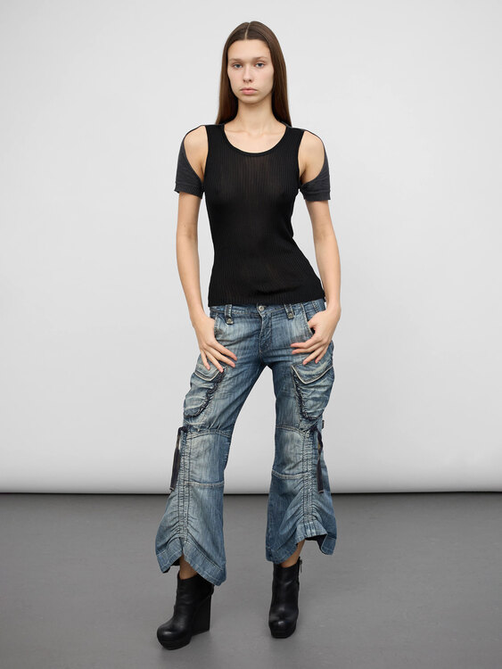 Girbaud Denim Cargo Trousers 