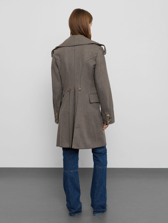 Plein Sud Grey Wool Coat 