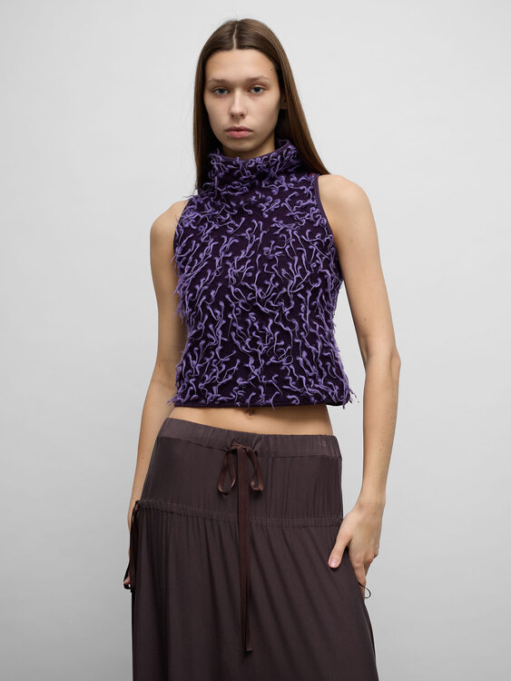 Miss Sixty Purple Fuzzy Top 