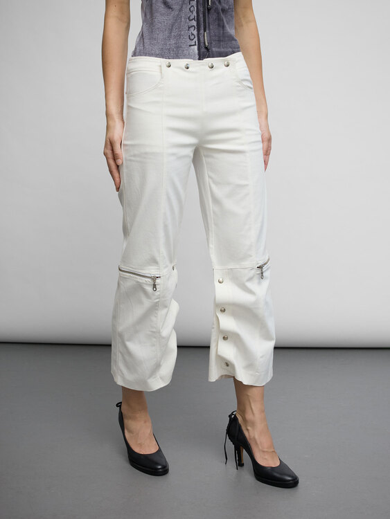 White Capri Trousers 
