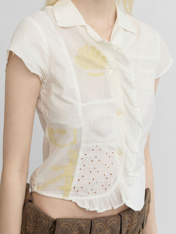Michiko Koshino Patchwork Shirt 