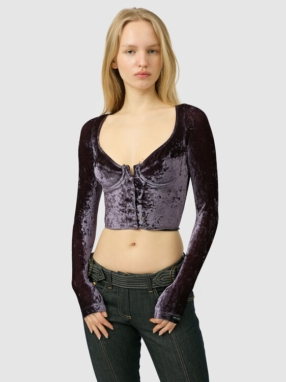 Anti-Flirt Velvet Bustier 