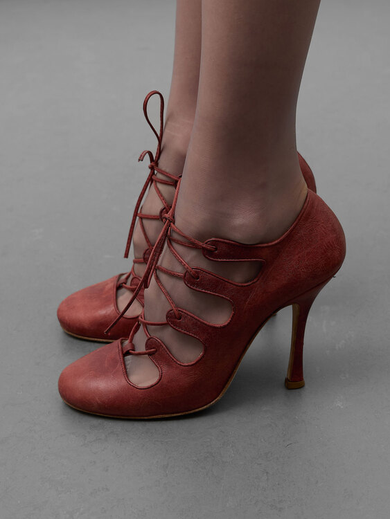 Galliano Round Toe Heels 