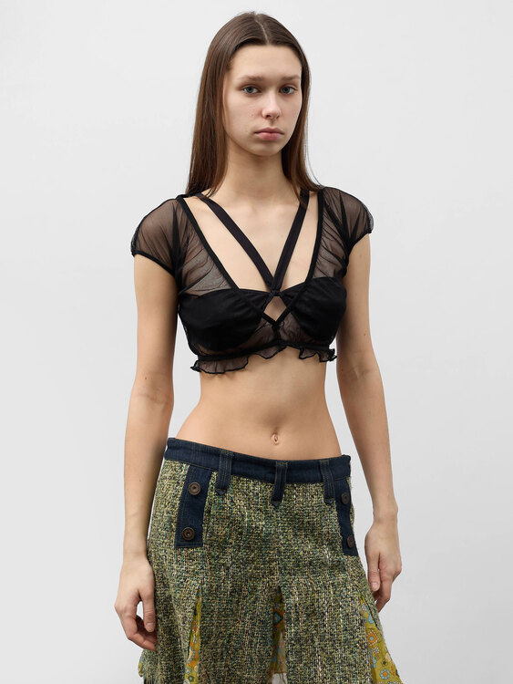Miss Sixty Mesh Crop Top 