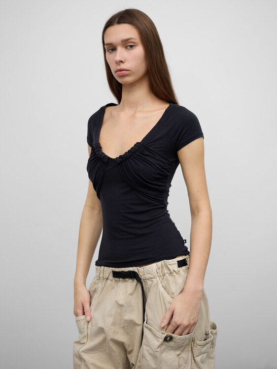 Morgan De Toi Cap Sleeve Top 