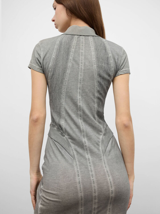 Acid Wash Midi Dress 