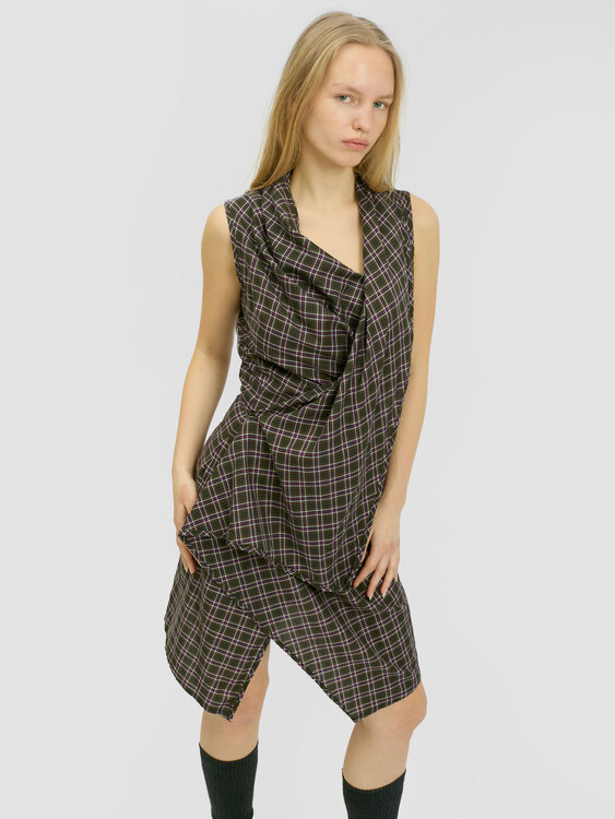 Tartan Wrap Dress 