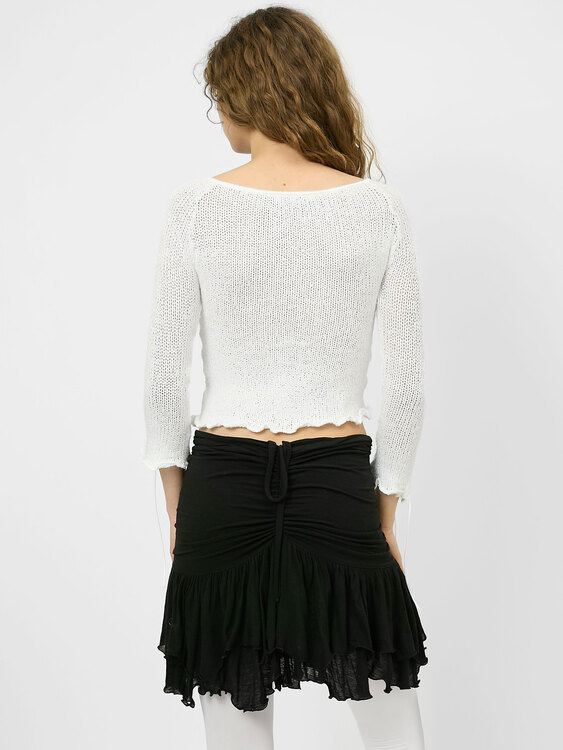Arctic White Knitted Top 
