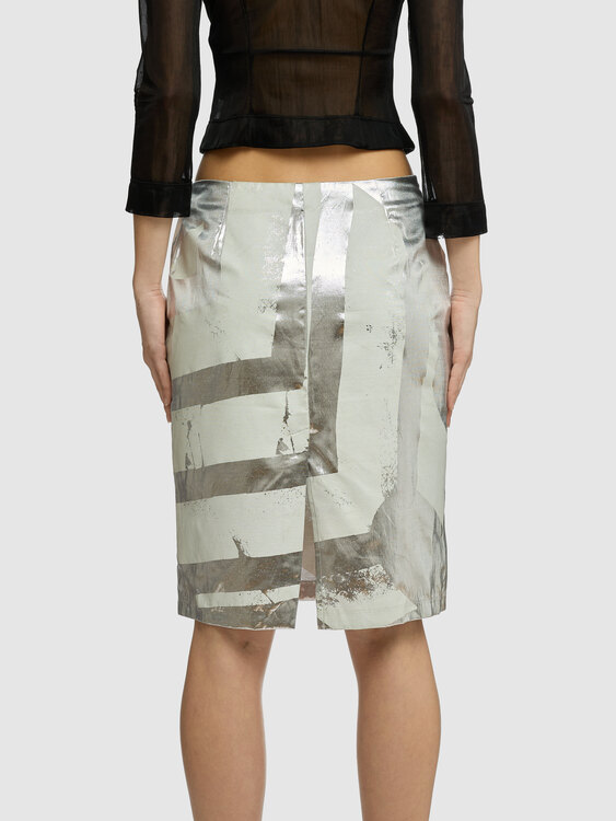 E-Play Silver Midi Skirt 