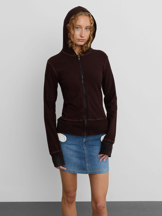 Michiko Koshino Brown Hoodie 