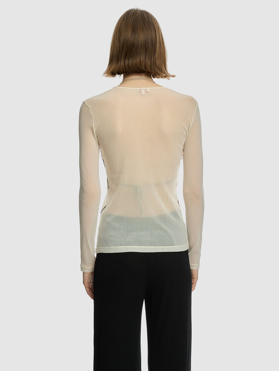 Fuzzi Argyle Mesh Top 