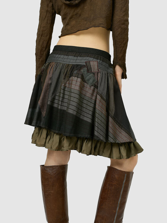 Patchwork Midi Skirt 