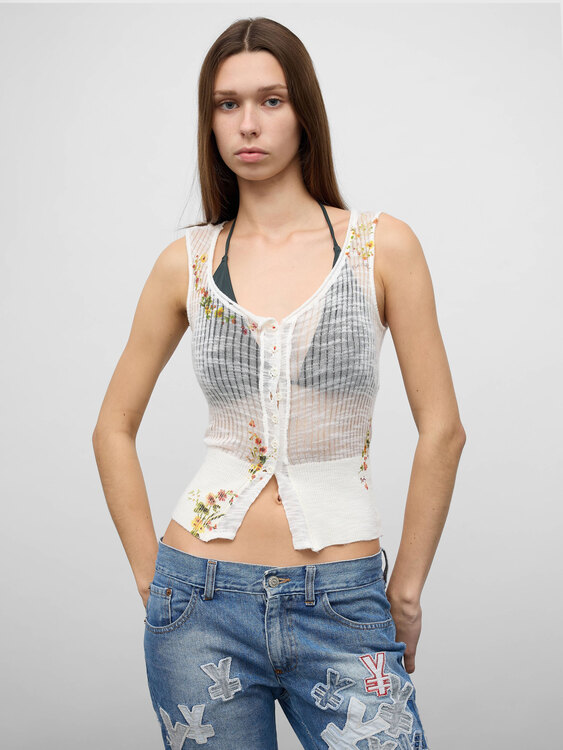 Miss Sixty Open-Knit Vest 