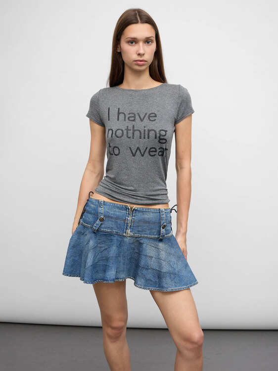 Andrew Mackenzie Denim Mini Skirt 