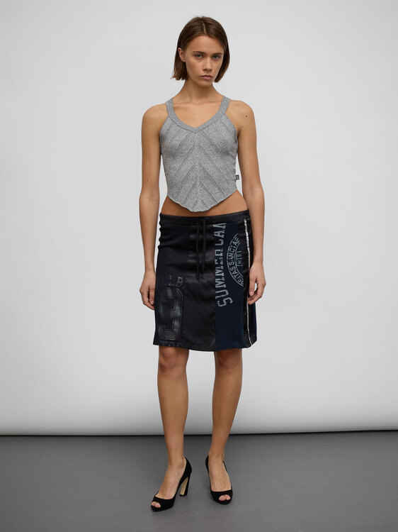 Killah Patchwork Midi Skirt 