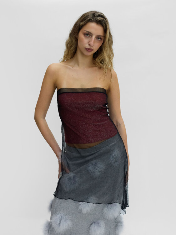 Pinko Sparkly Bandeau Top 