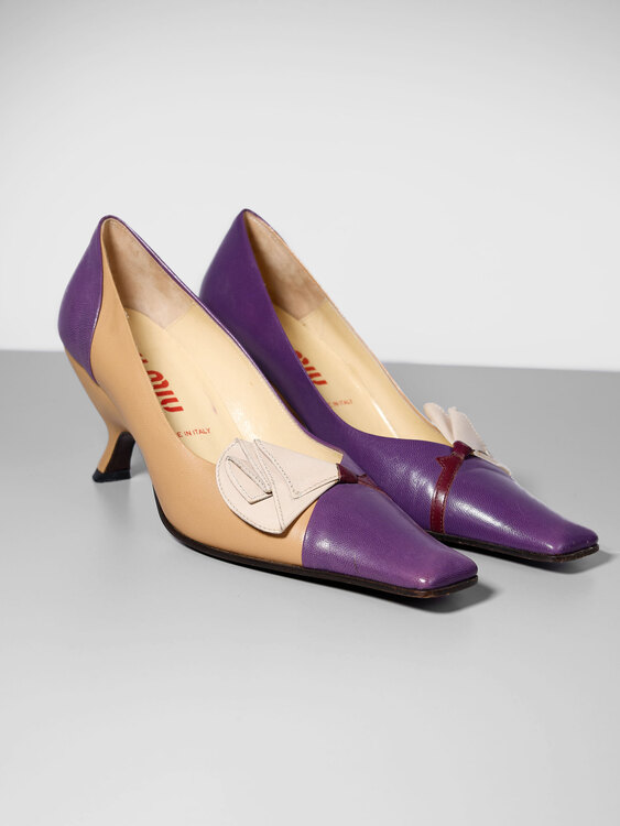 Miu Miu Leather Kitten Heels 