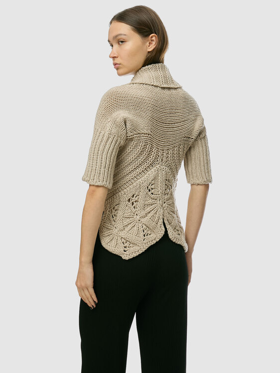 Greige Wool Shrug 