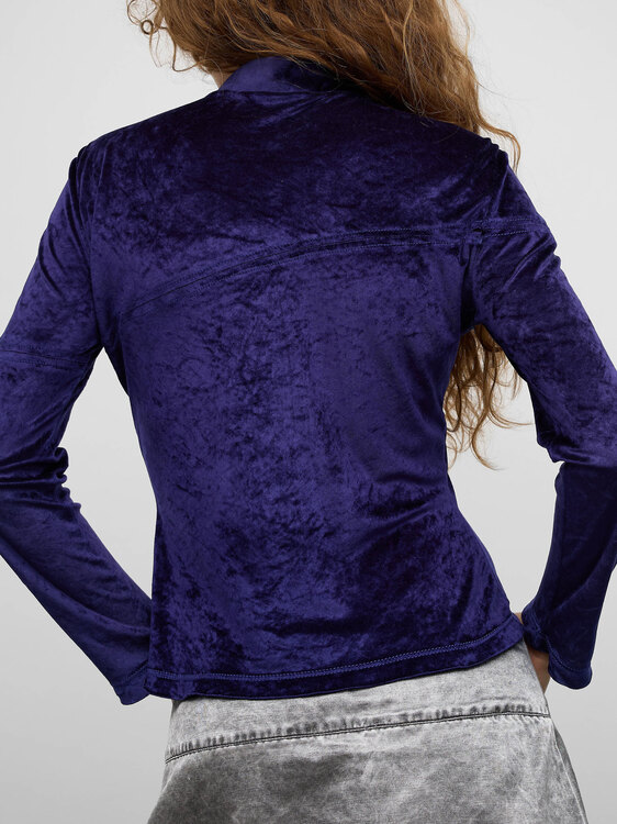 Extē Blue Velvet Cardigan 