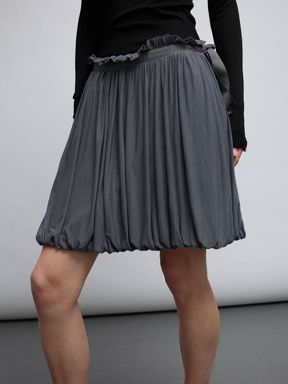 CNC Grey Balloon Midi Skirt 