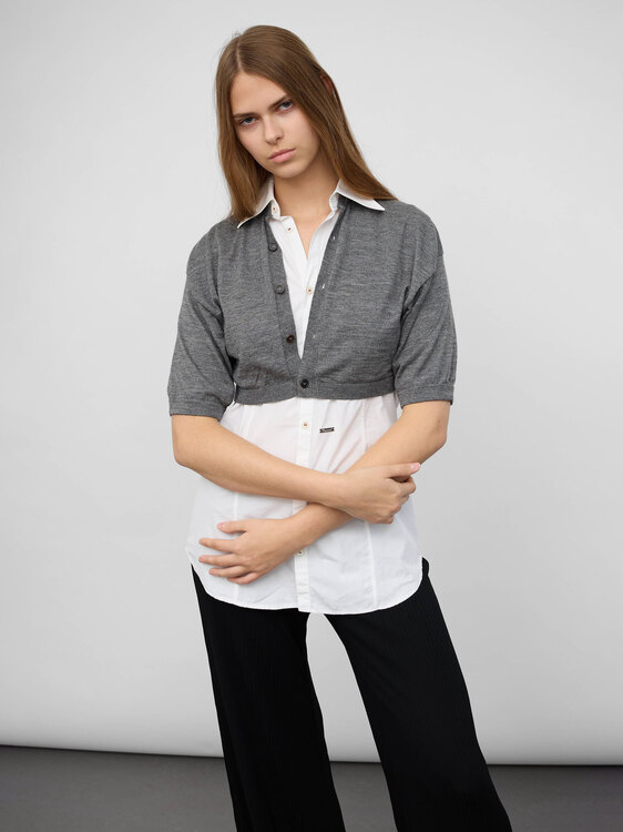 Dsquared2 Integrated Cardigan Shirt 