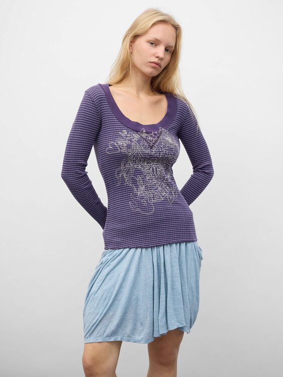 Nolita Rib Cotton Logo T-Shirt 