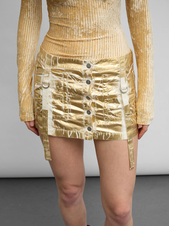 Nolita Gold Mini Skirt 