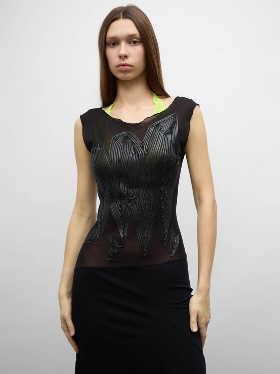 Sleeveless Mesh Dress 