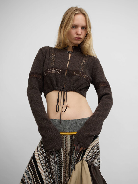 Merino Wool Knit Cardigan 