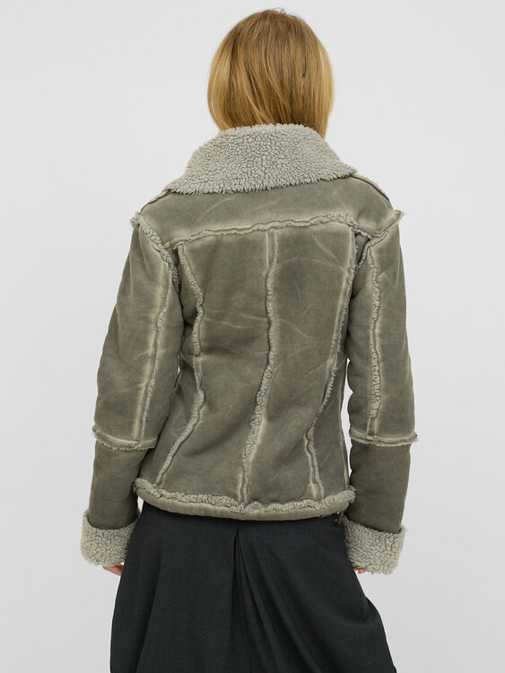 Grey Shearling Jacket 