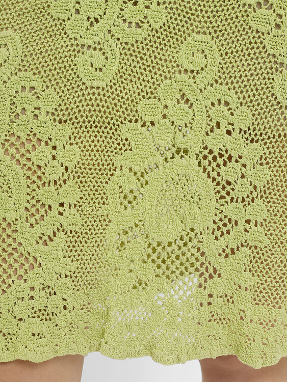 Open Knit Midi Dress 