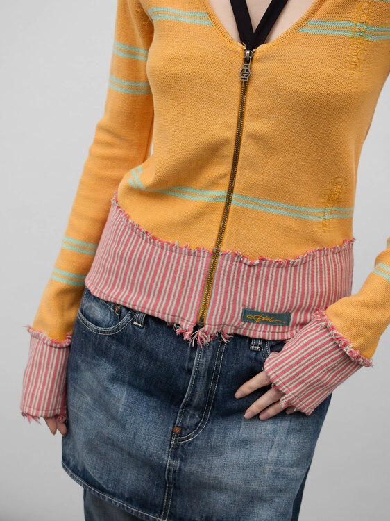 Diesel Knitted Zip-Up Cardigan 