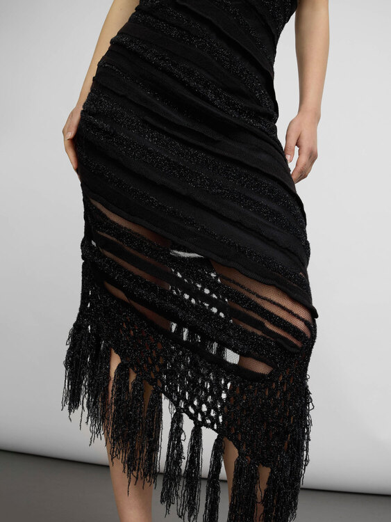 Roberto Cavalli Knitted Halter Dress 