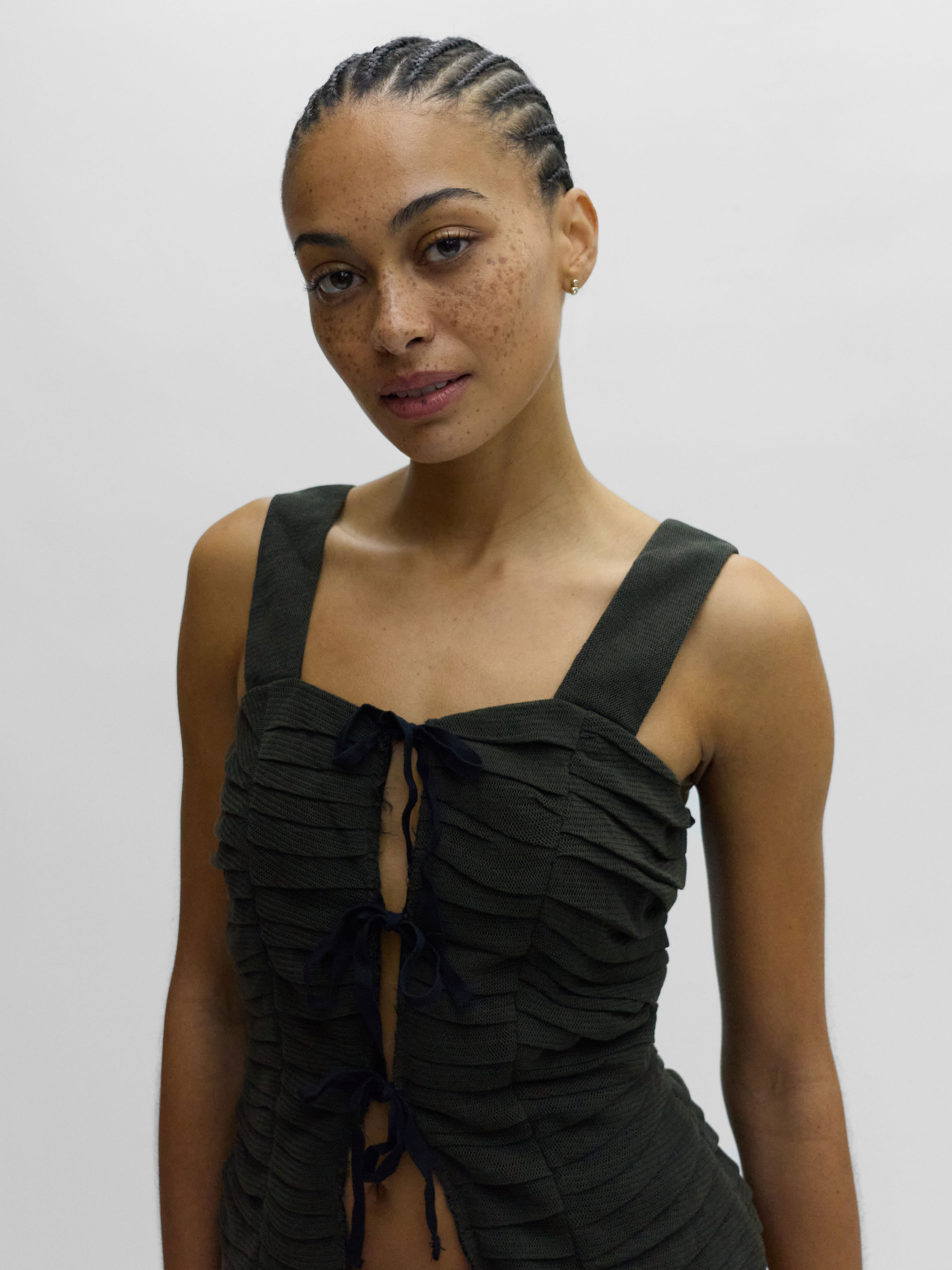 Khaki Layered Bustier 