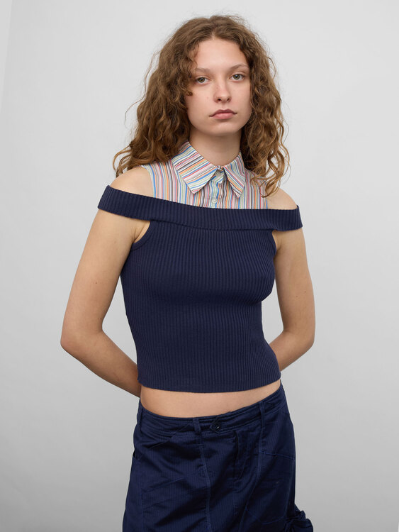 Off-Shoulder 2-in-1 Top 