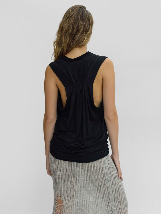 Michiko Koshino Draped Racerback Top 