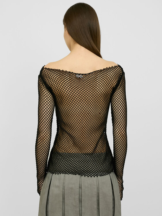 Nolita NYC Fishnet Long-Sleeve Top 